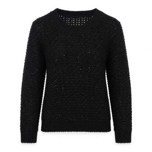 Next Womens Black Scoop Neck  Acrylic Pullover Jumper Size S