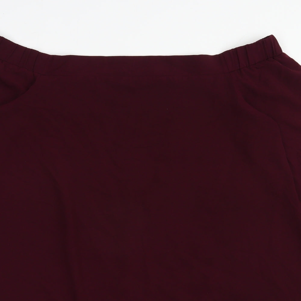 River Island Womens Purple  Polyester Trapeze & Swing  Size 12  Off the Shoulder Pullover