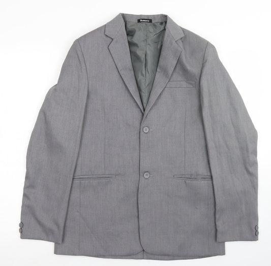 Romario Mens Grey  Polyester Jacket Blazer Size 34