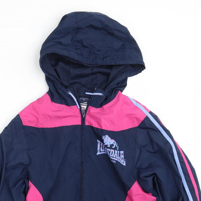 Lonsdale Womens Blue Striped  Jacket  Size 10  Zip