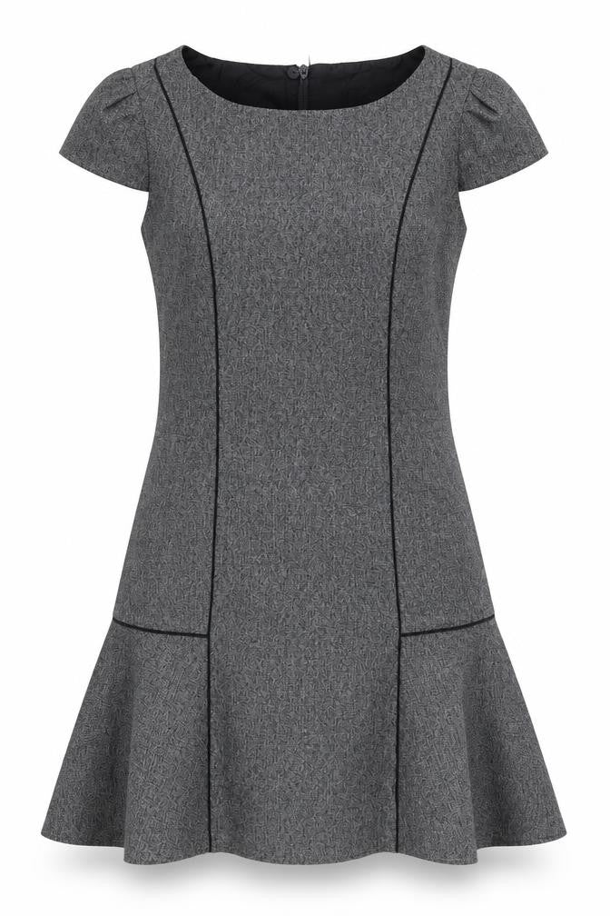NEXT Womens Grey  Polyester A-Line  Size 8  Boat Neck Zip