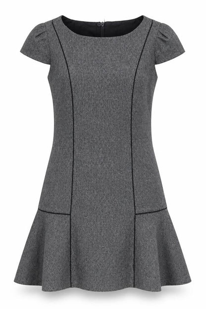 Next Womens Grey  Polyester A-Line  Size 8  Boat Neck Zip