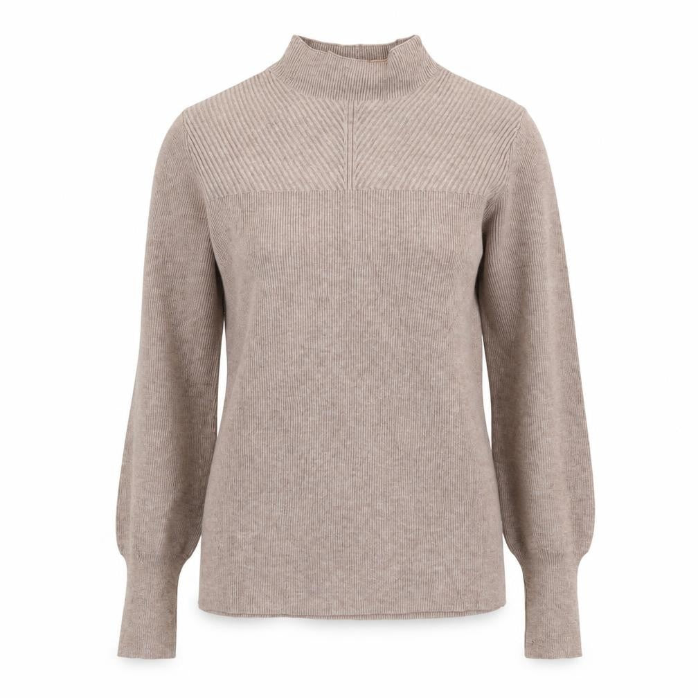 Marks & Spencer Womens Beige High Neck  Polyester Pullover Jumper Size XS