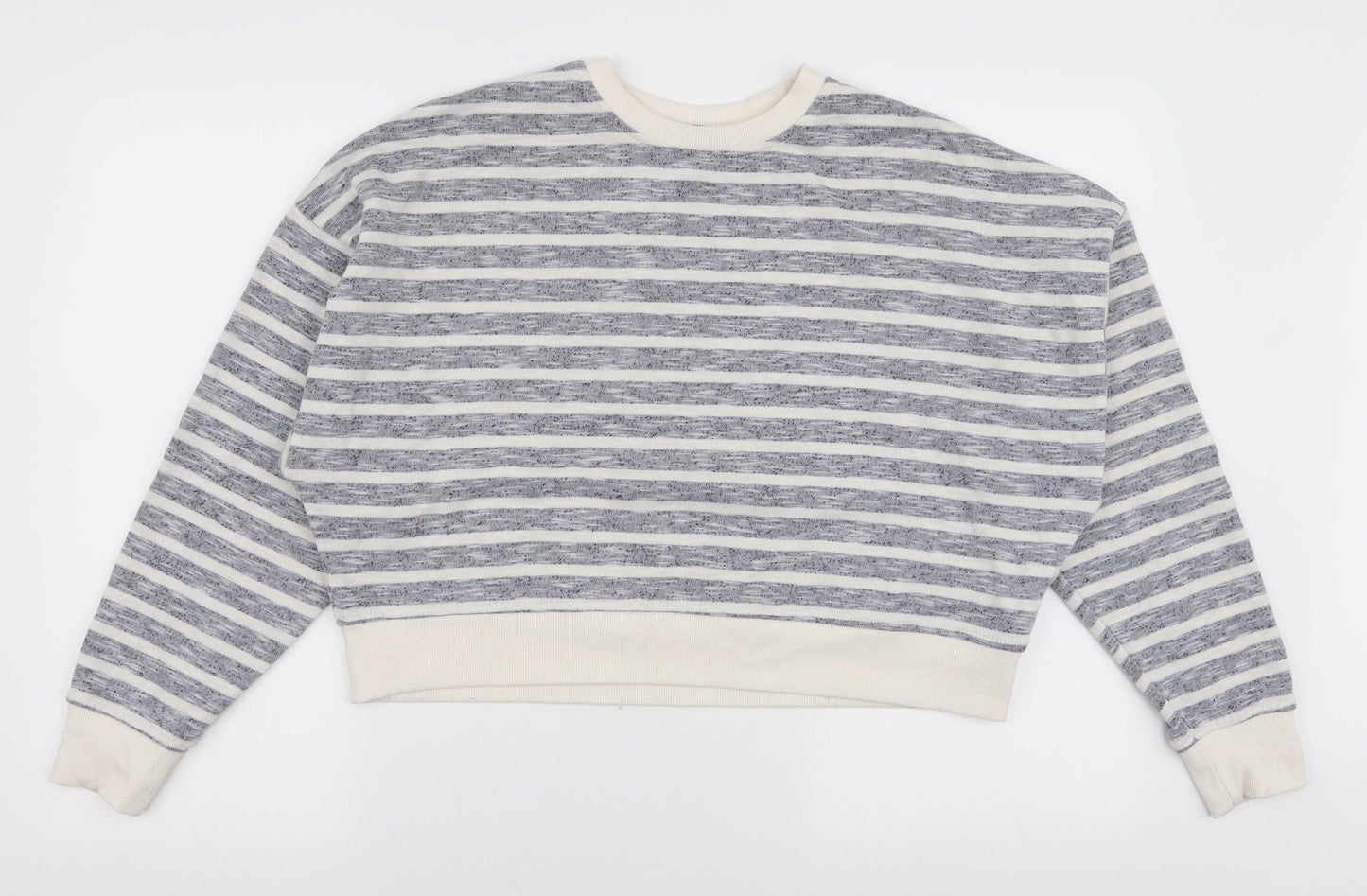 Primark Womens Blue Striped Polyester Pullover Sweatshirt Size M  Pullover