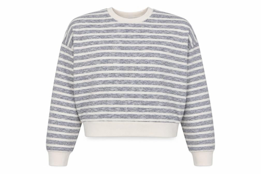 Primark Womens Blue Striped Polyester Pullover Sweatshirt Size M  Pullover