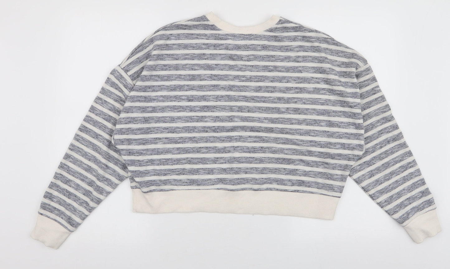 Primark Womens Blue Striped Polyester Pullover Sweatshirt Size M  Pullover