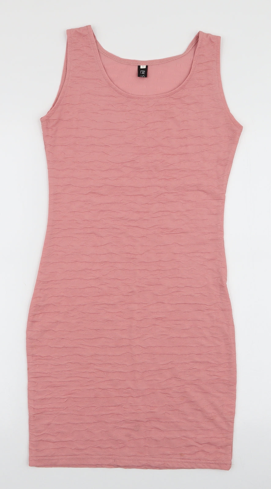 Preworn Womens Pink  Polyester Bodycon  Size S  Round Neck Pullover