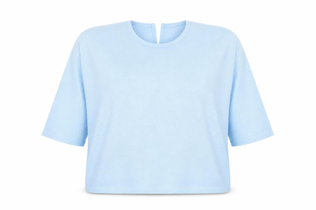 Mystyle Womens Blue Crew Neck  Viscose Pullover Jumper Size 10