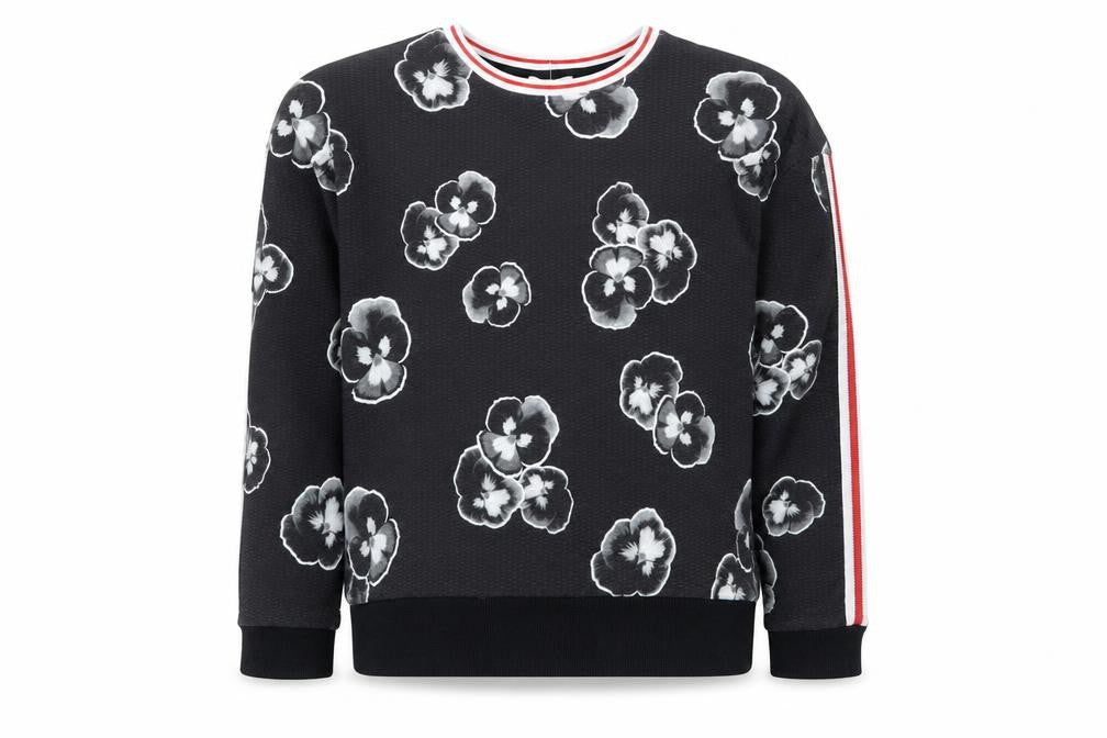 River Island Girls Grey Floral Polyester Pullover Sweatshirt Size 11-12 Years  Pullover