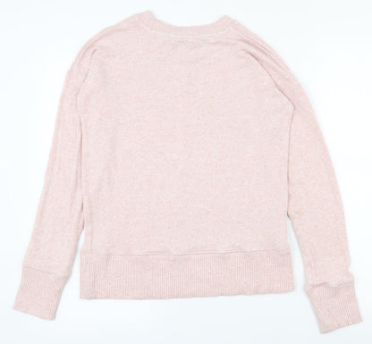 Next Womens Pink Round Neck  Viscose Pullover Jumper Size 6