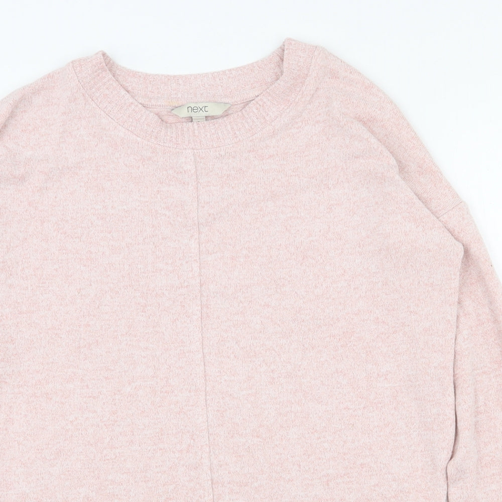 NEXT Womens Pink Round Neck  Viscose Pullover Jumper Size 6