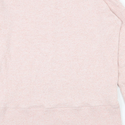 Next Womens Pink Round Neck  Viscose Pullover Jumper Size 6