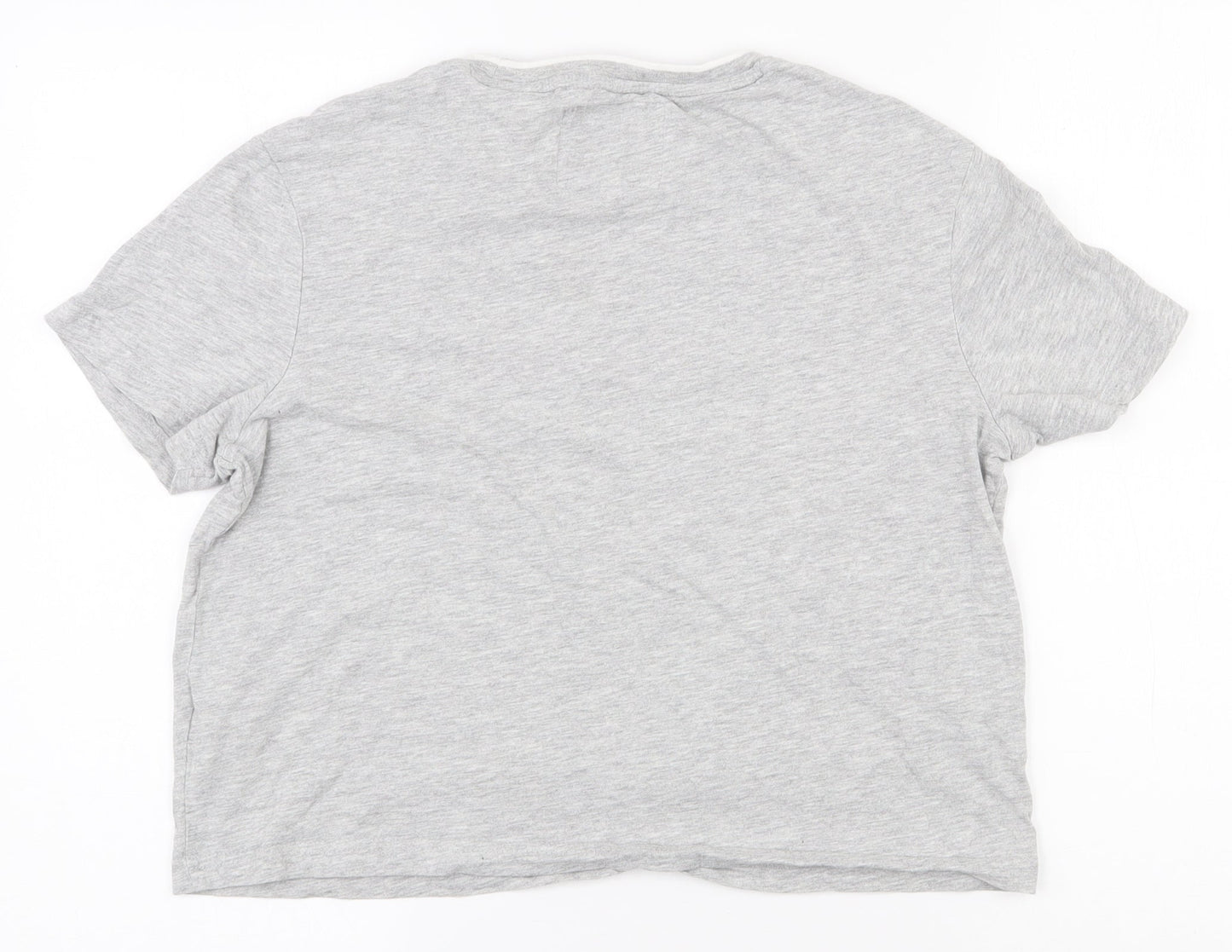 Jack Wills Womens Grey  Cotton Basic T-Shirt Size 8 Round Neck