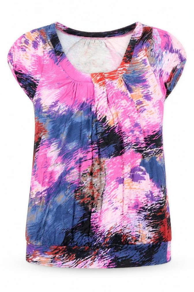 South Womens Multicoloured Camouflage Viscose Basic T-Shirt Size 10 Scoop Neck