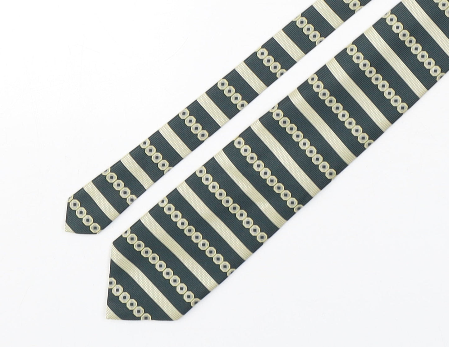 Burton  Mens Multicoloured Striped Polyester Pointed Tie One Size