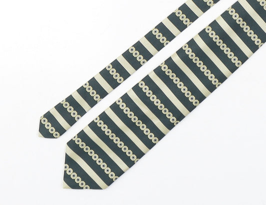 Burton  Mens Multicoloured Striped Polyester Pointed Tie One Size