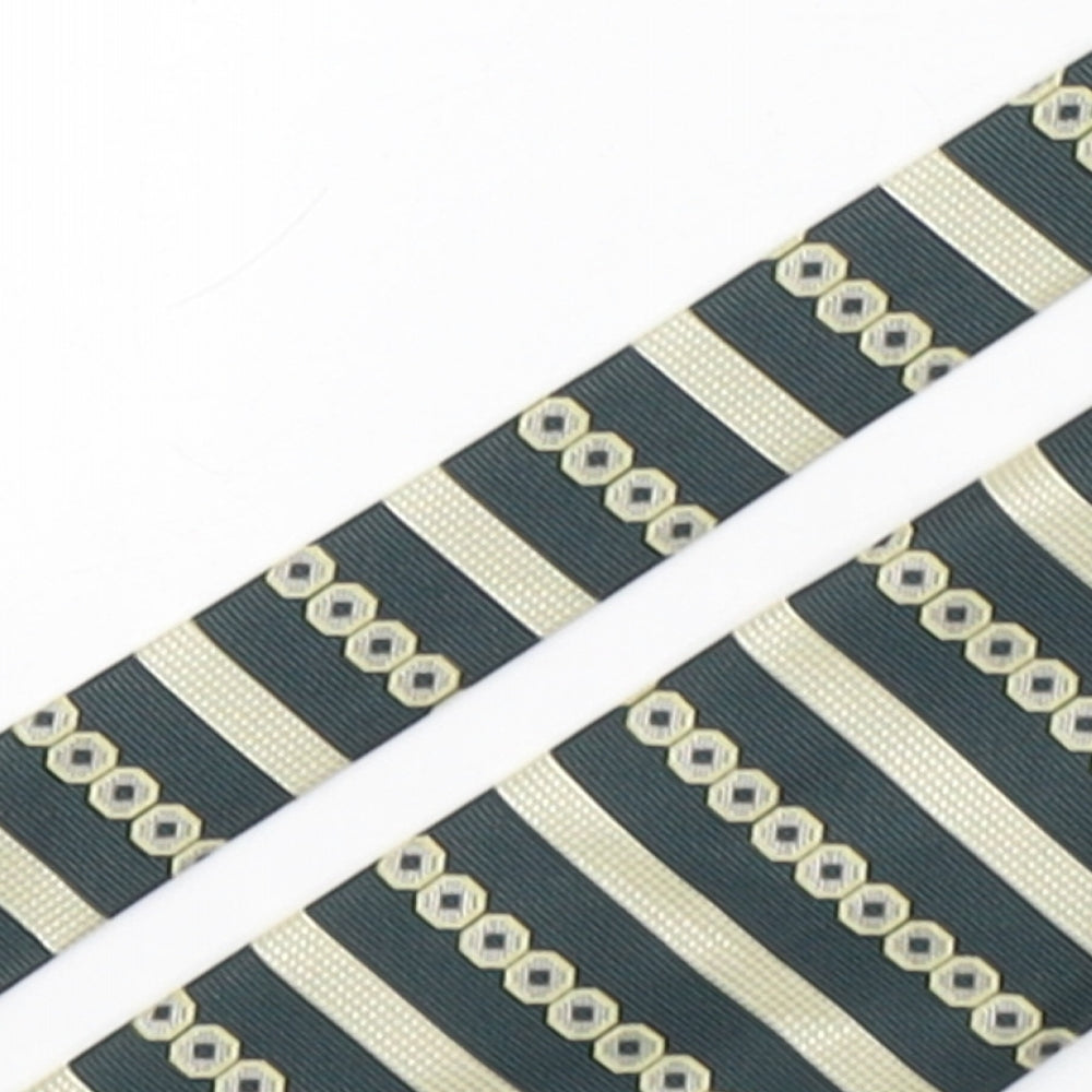 Burton  Mens Multicoloured Striped Polyester Pointed Tie One Size