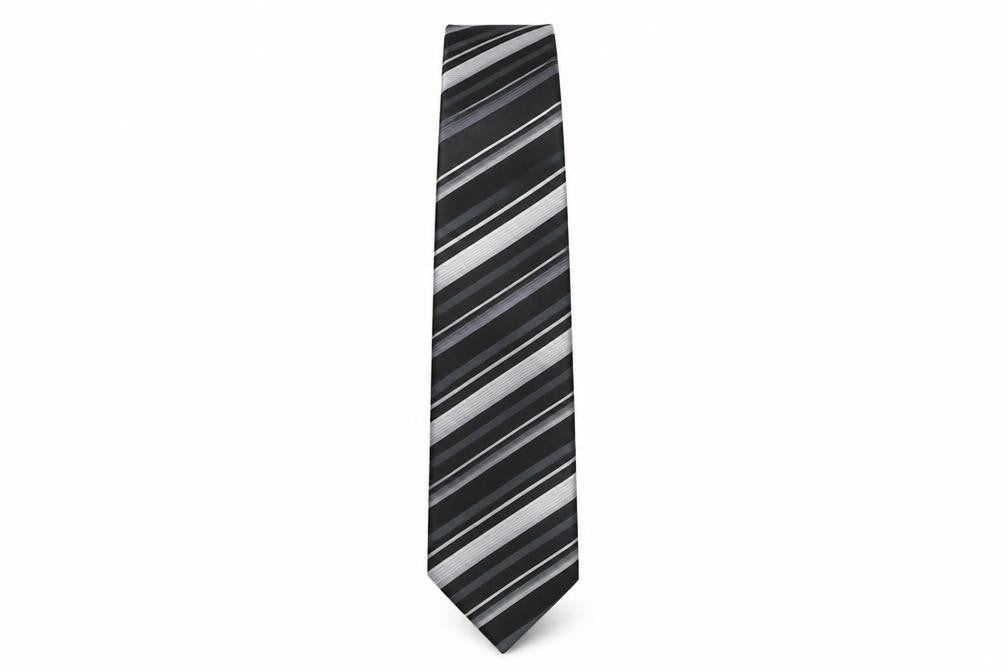 Next Mens Multicoloured Striped Polyester Pointed Tie One Size