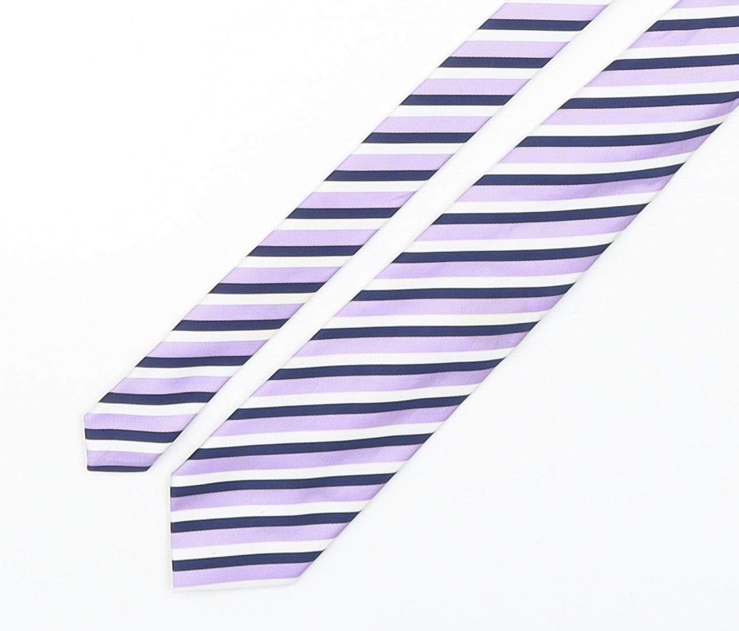 Greenwoods  Mens Multicoloured Striped Polyester Pointed Tie One Size