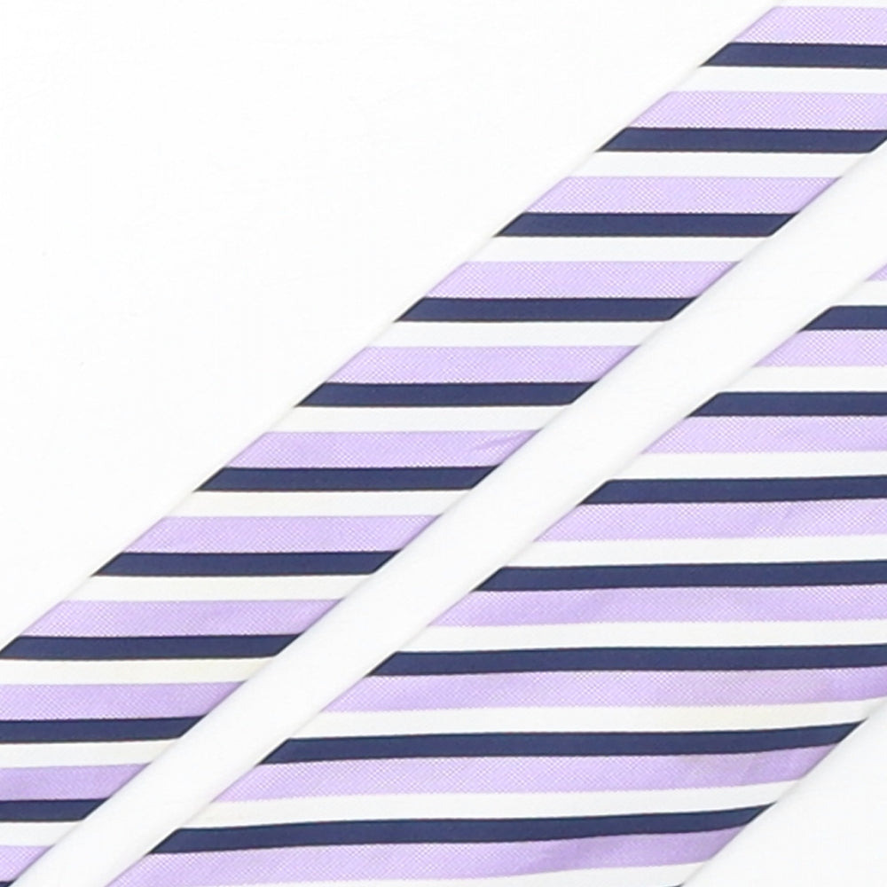 Greenwoods  Mens Multicoloured Striped Polyester Pointed Tie One Size