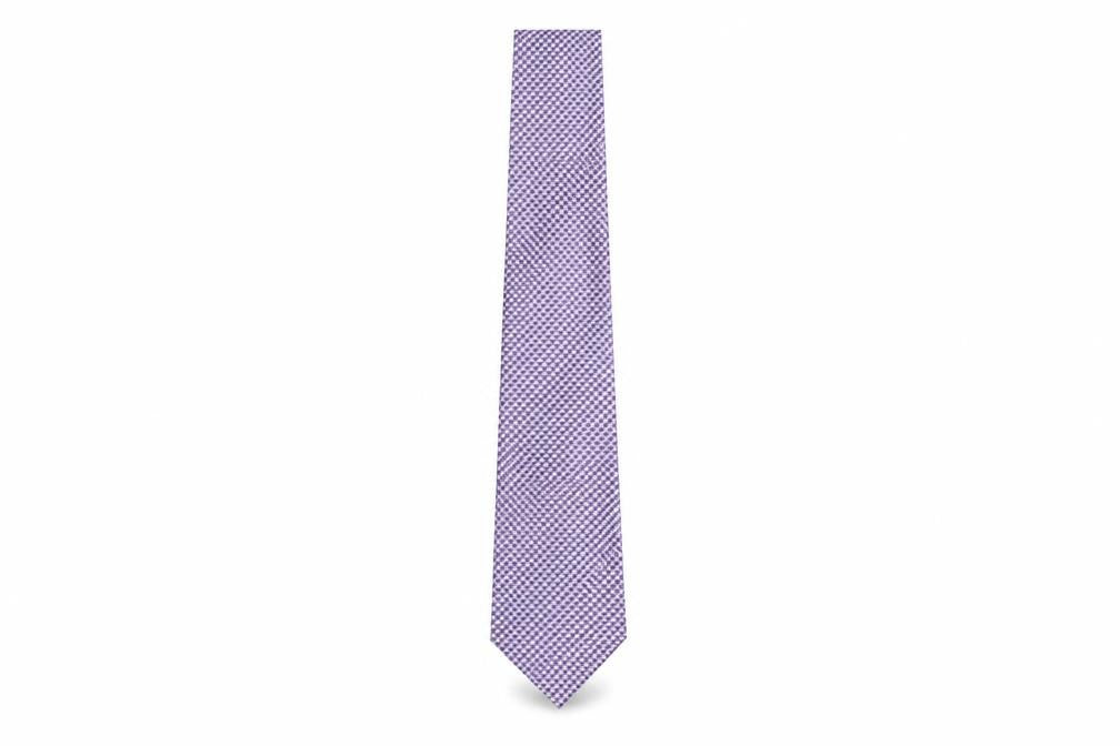 Zantos Mens Purple Plaids & Checks Polyester Pointed Tie One Size