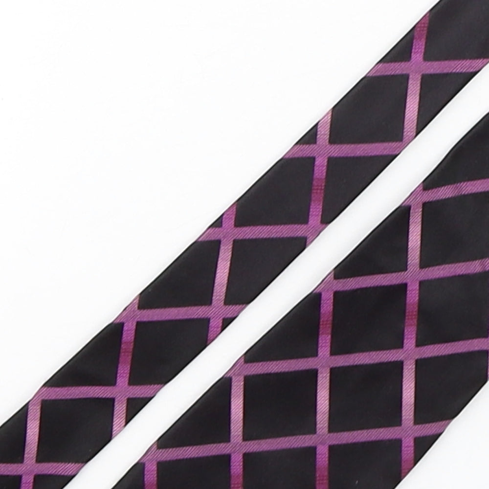 Fellini Mens Multicoloured Geometric Silk Pointed Tie One Size