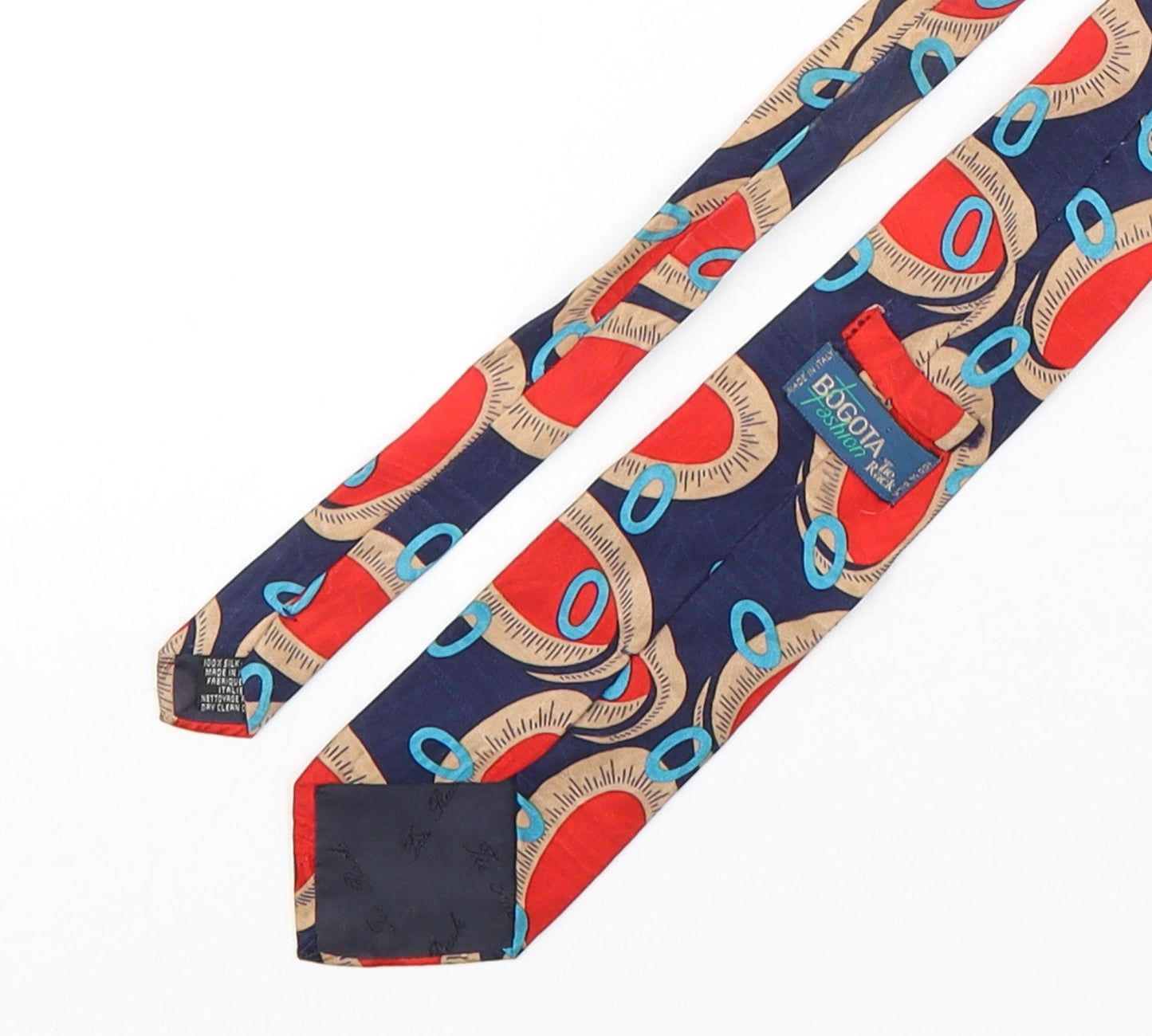 Bogota Mens Multicoloured Geometric Silk Pointed Tie One Size