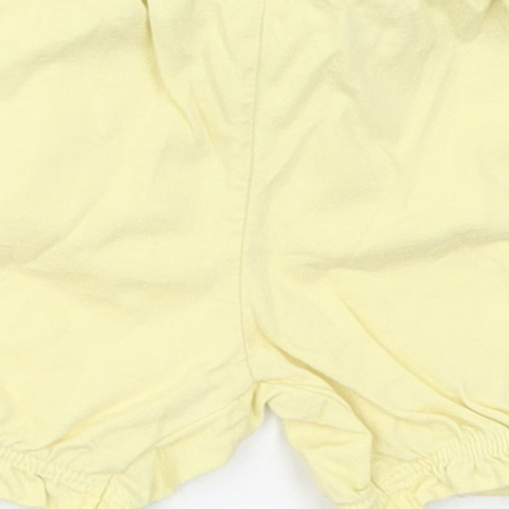 Matalan Girls Yellow  Cotton Cropped Trousers Size 0-3 Months