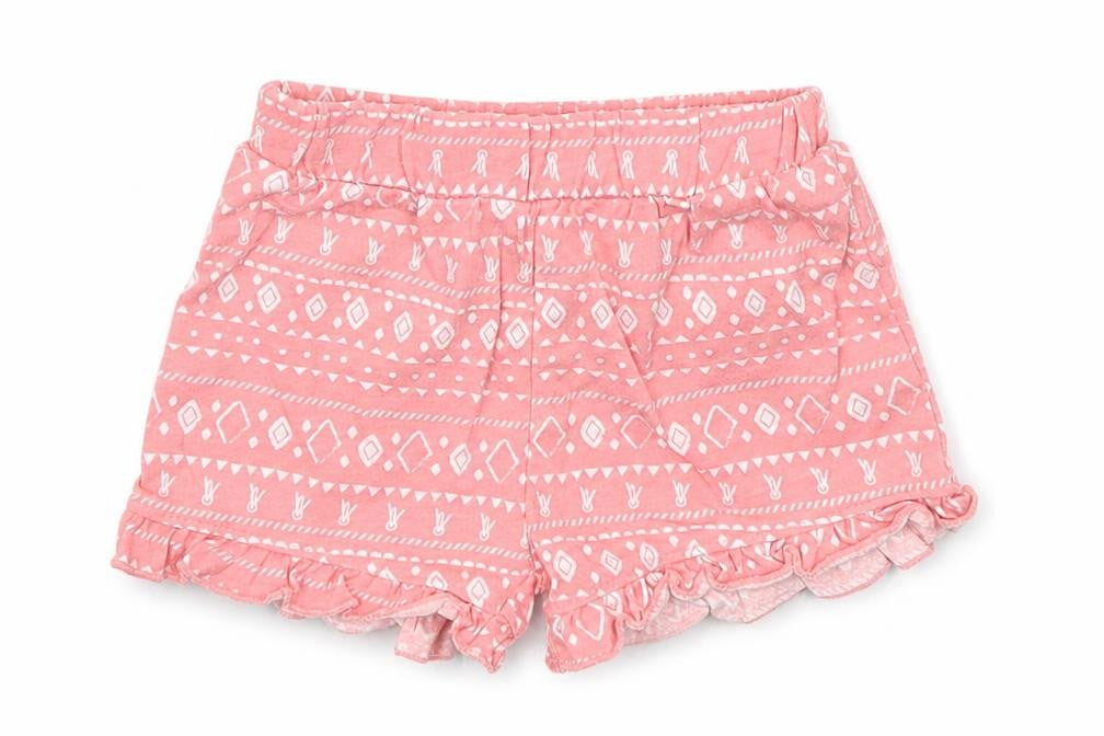 Matalan Girls Pink Geometric Cotton Cropped Trousers Size 0-3 Months