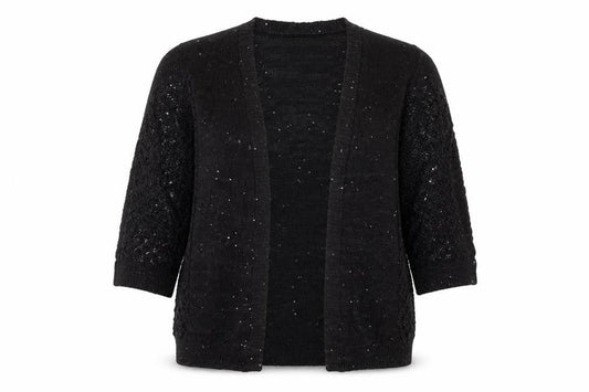 Matalan Womens Black V-Neck  Polyester Cardigan Jumper Size M