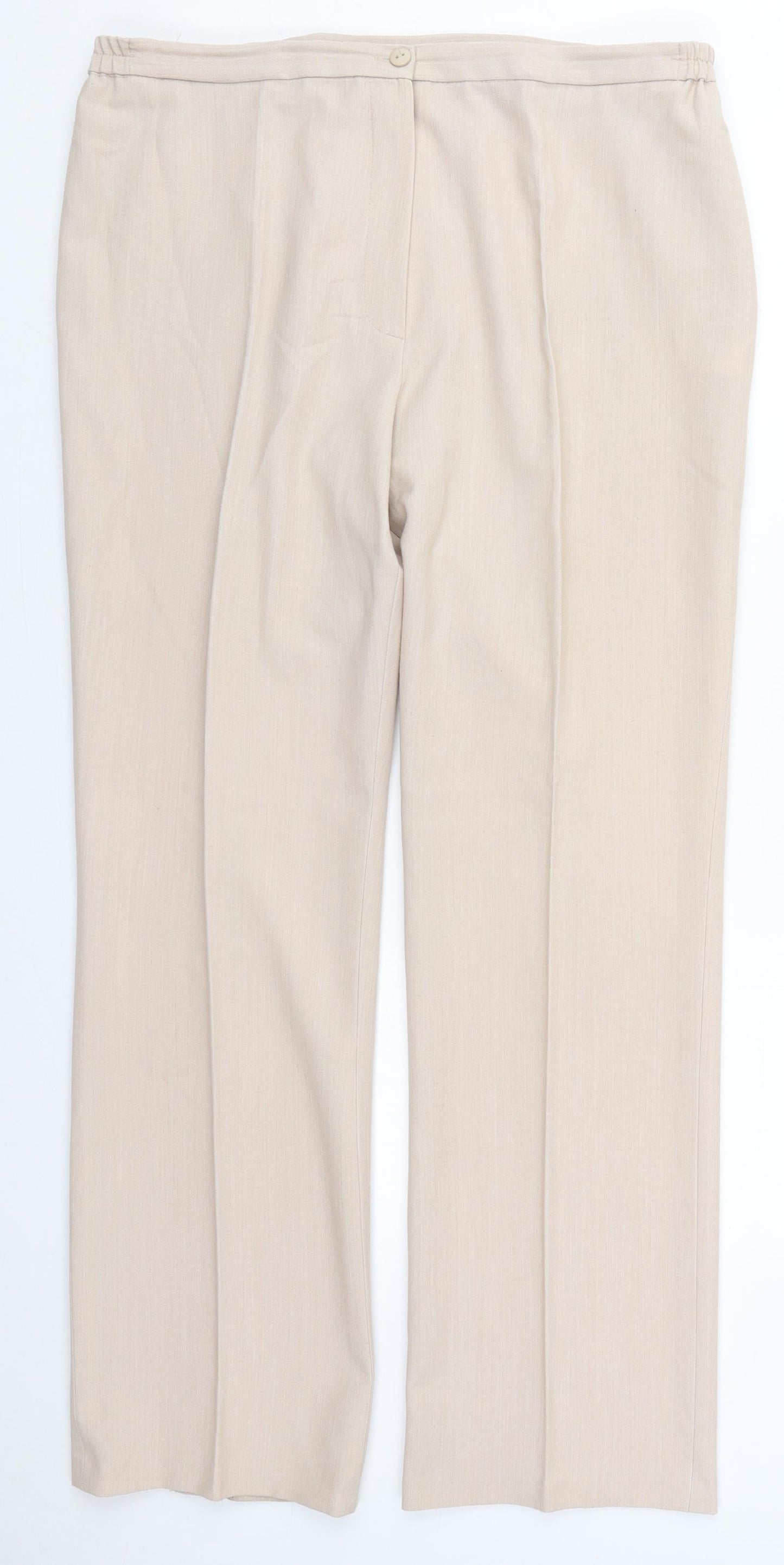 Gerard Womens Beige  Polyester Trousers  Size 16 L30 in Regular Button