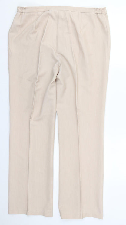Gerard Womens Beige  Polyester Trousers  Size 16 L30 in Regular Button