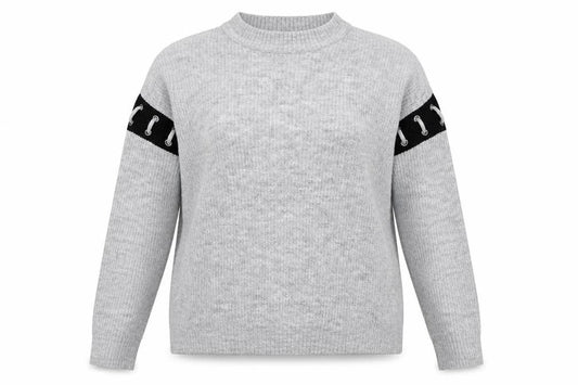 Matalan Womens Grey Crew Neck  Acrylic Pullover Jumper Size M