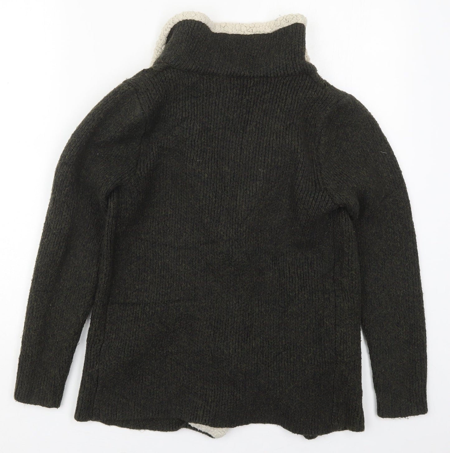 Atmosphere Womens Green Collared  Cotton Cardigan Jumper Size 6
