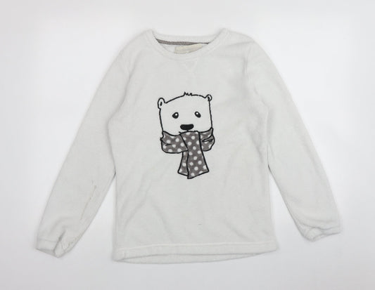 Preworn Womens Grey Solid Polyester Top Pyjama Top Size 8   - Bear
