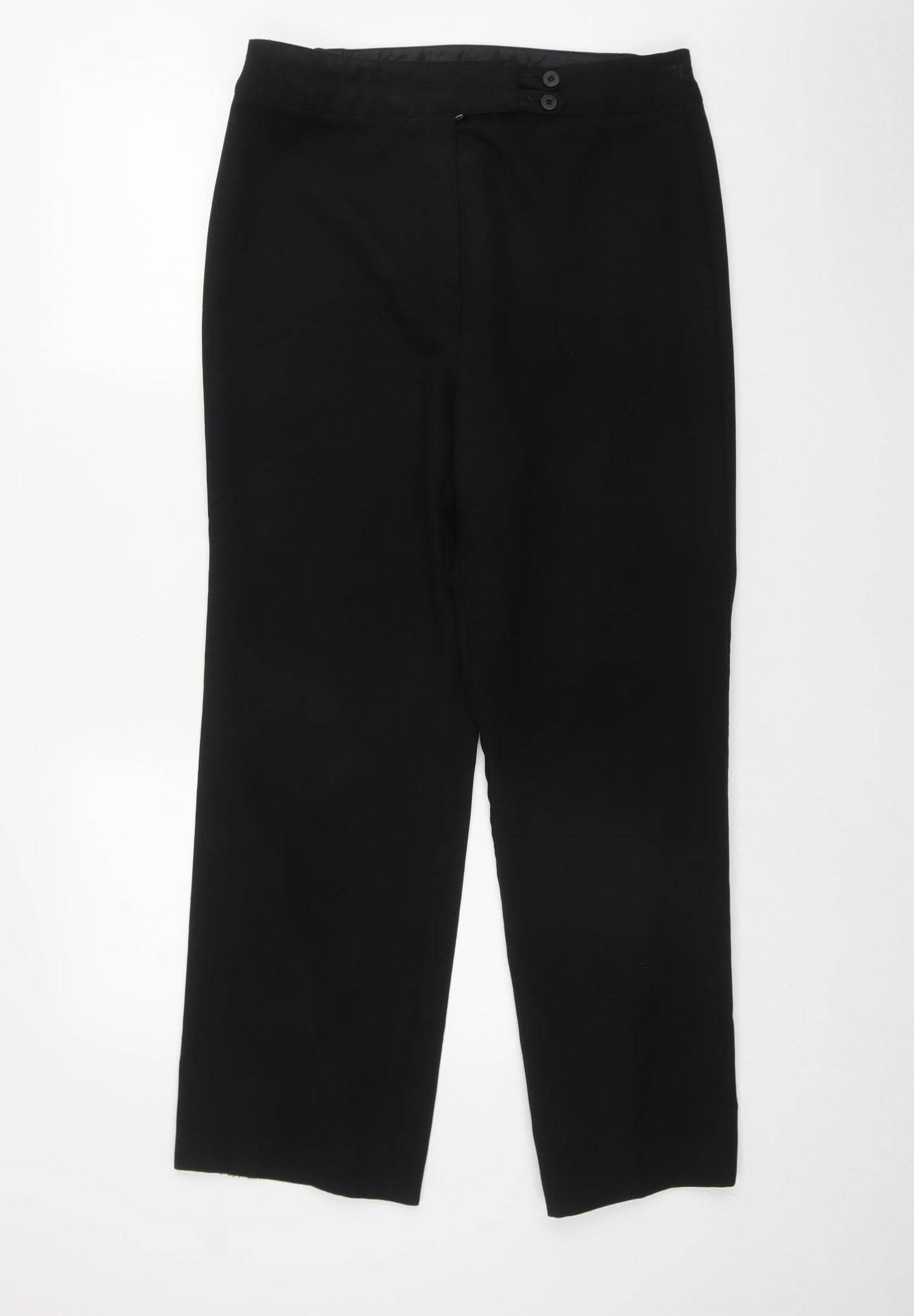 Wardrobe Womens Black  Polyester Trousers  Size 14 L28 in Regular Zip