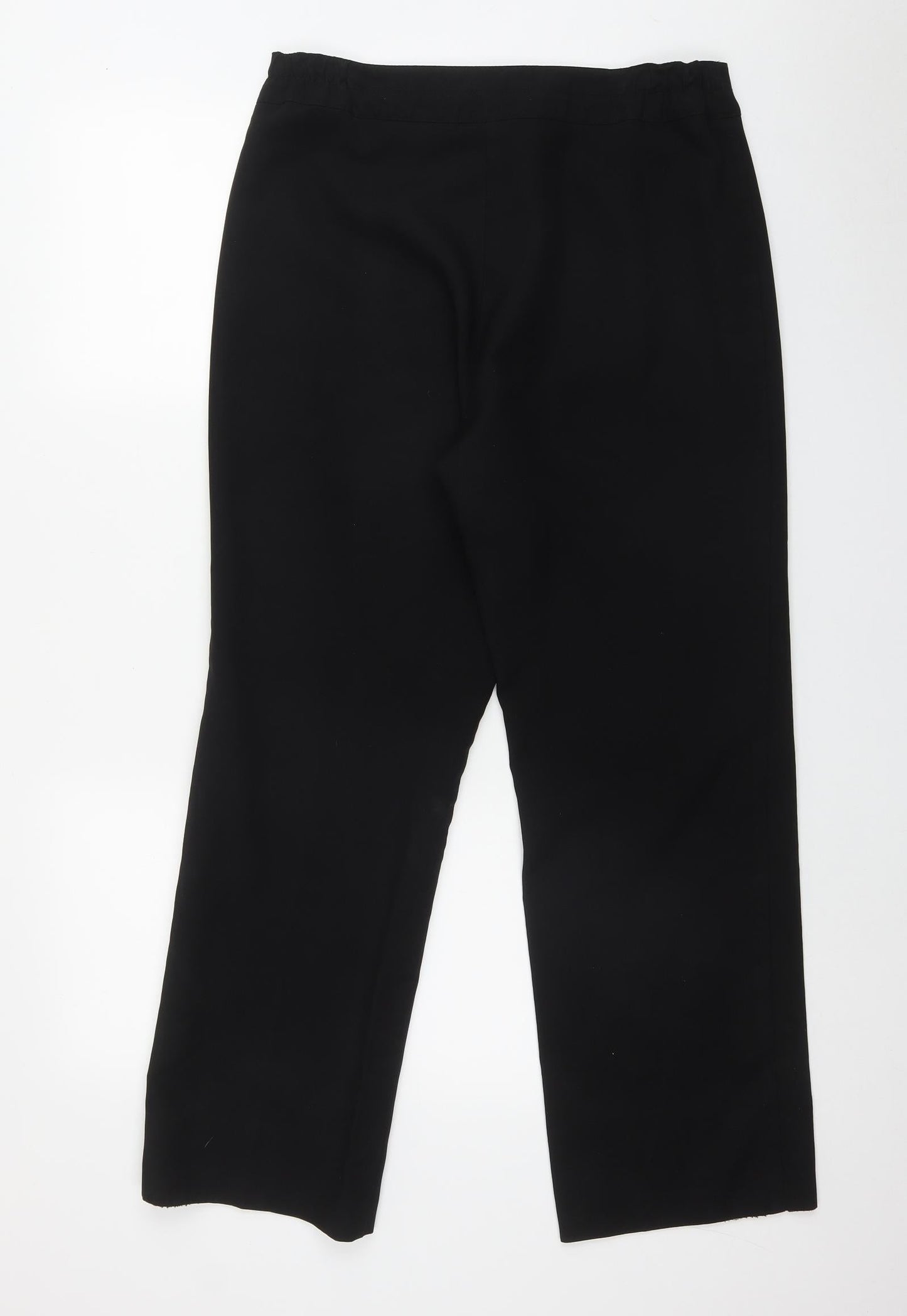 Wardrobe Womens Black  Polyester Trousers  Size 14 L28 in Regular Zip
