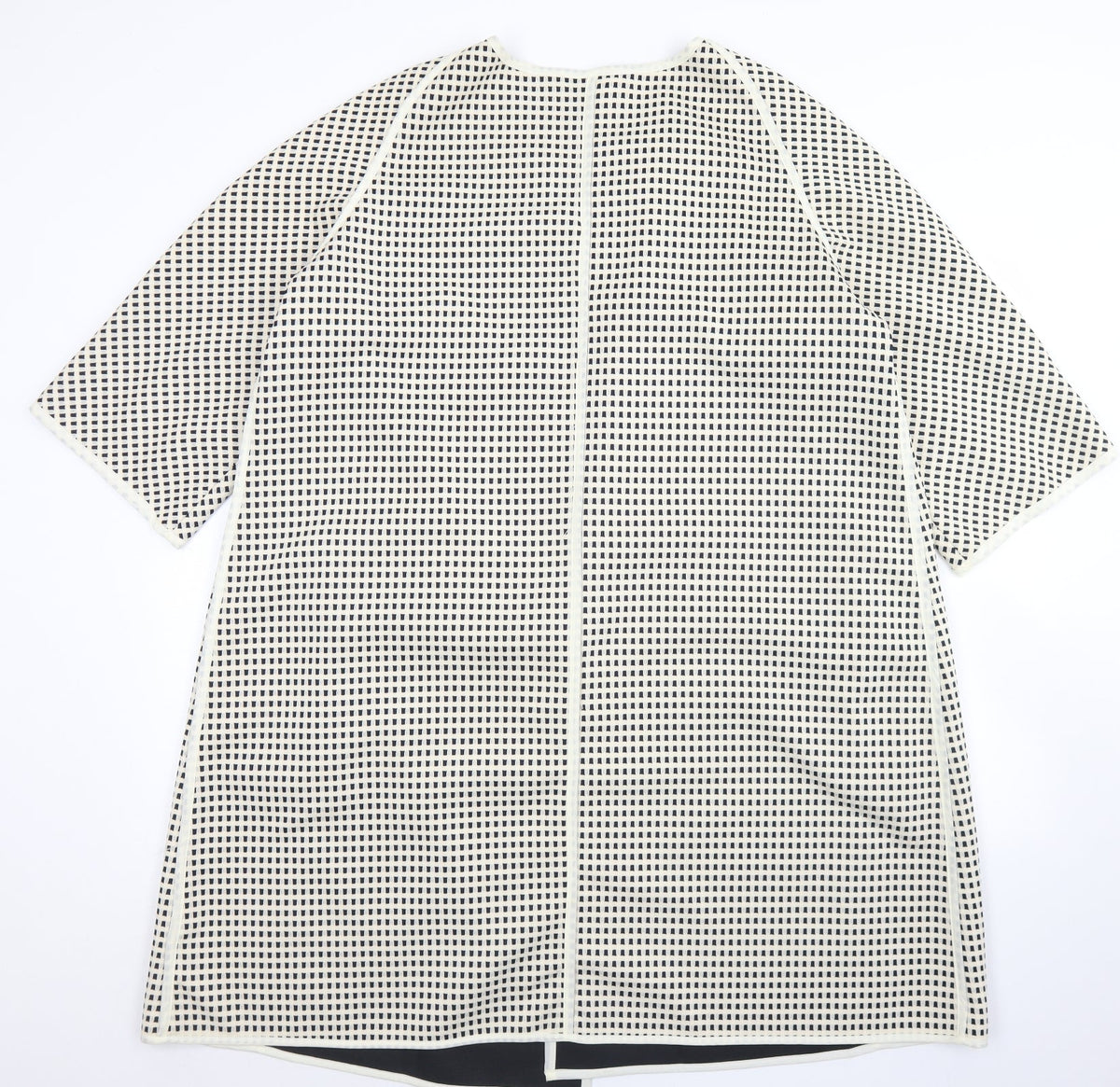 Gallery Womens Ivory Check  Jacket Blazer Size L