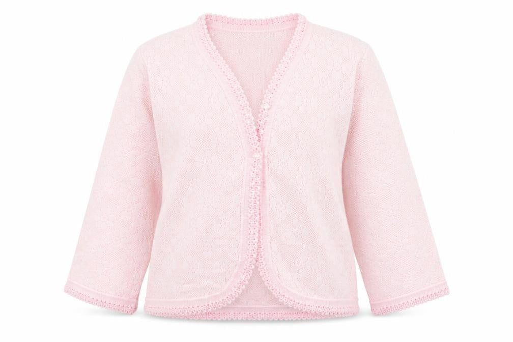 Lux Lux Womens Pink V-Neck  Acrylic Cardigan Jumper Size S