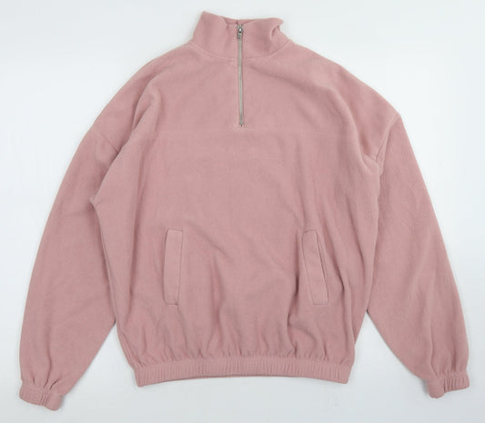 New Look Womens Pink  Polyester Pullover Sweatshirt Size S