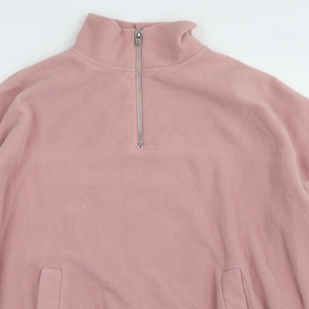 New Look Womens Pink  Polyester Pullover Sweatshirt Size S