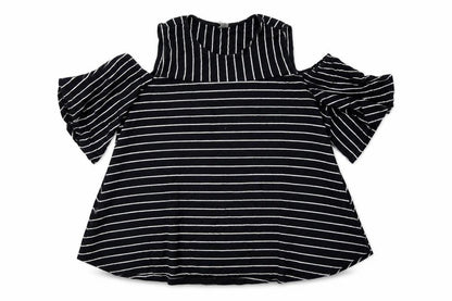 ASOS Womens Blue Striped Cotton Basic Blouse Size 12 Round Neck