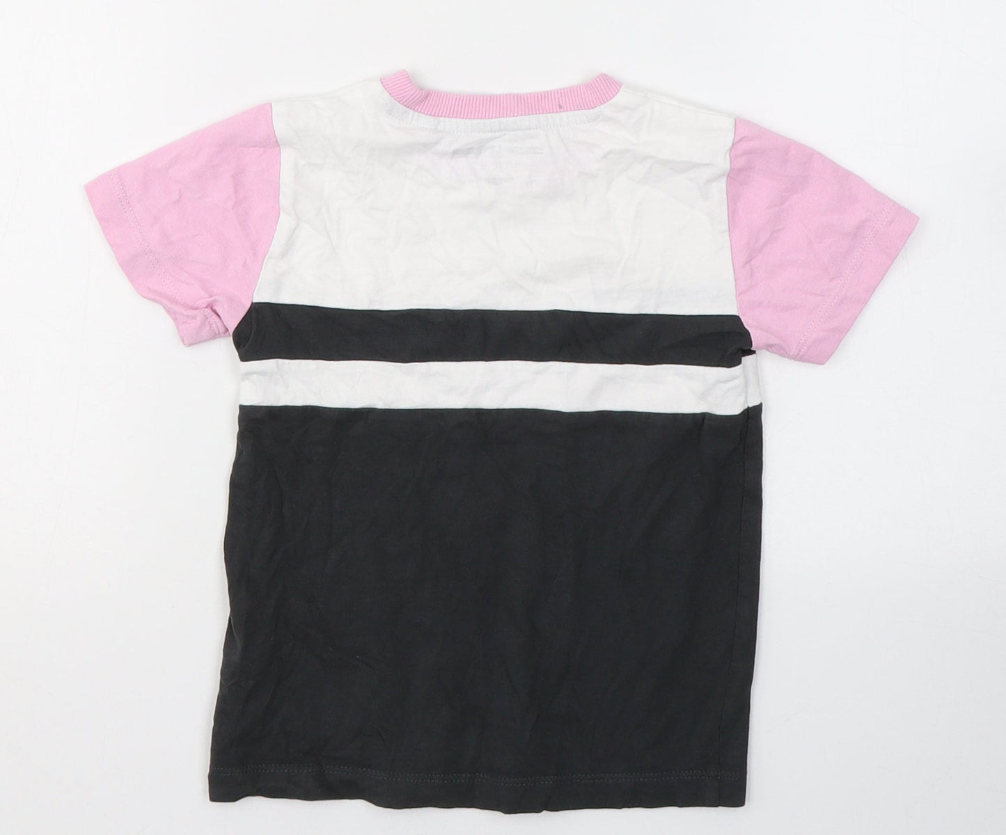 NEXT Boys Multicoloured Colourblock Cotton Pullover T-Shirt Size 2-3 Years Round Neck Pullover