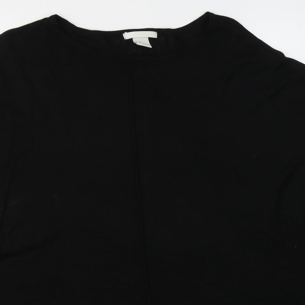 H&M Womens Black  Acrylic Jersey T-Shirt Size M Round Neck