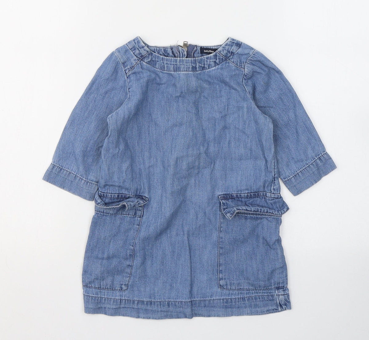 Gap Girls Blue  Cotton A-Line  Size 2 Years  Round Neck Zip