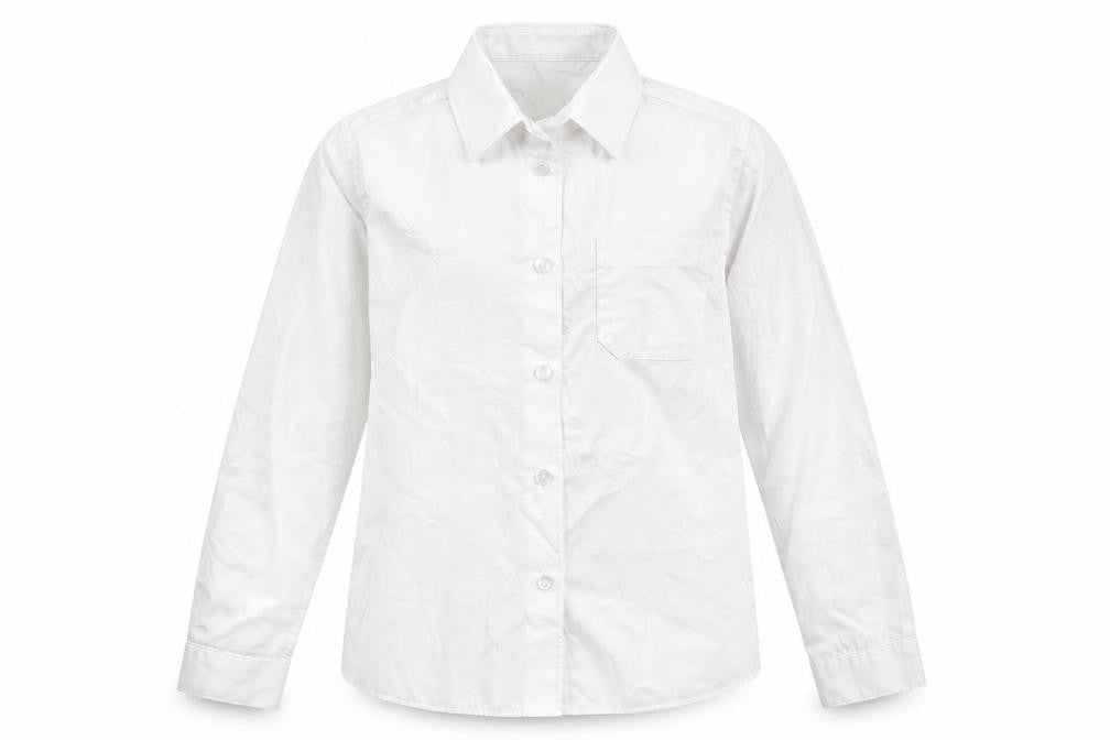 F&F Girls White  Polyester Basic Button-Up Size 9-10 Years Collared Button