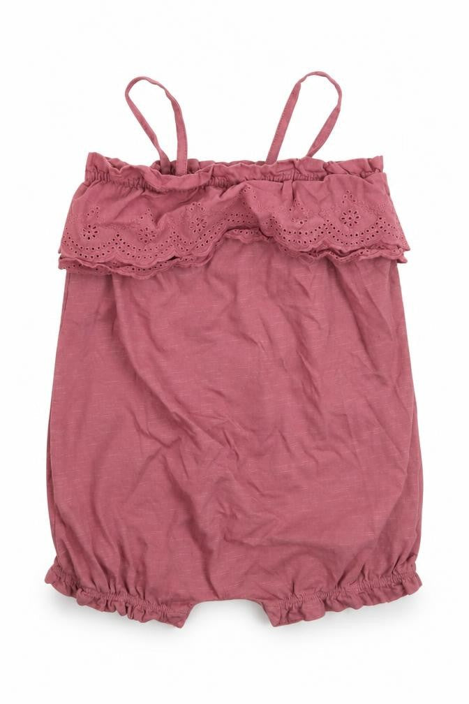 George Girls Pink  100% Cotton T-Shirt Dress  Size 12-18 Months  Off the Shoulder Snap