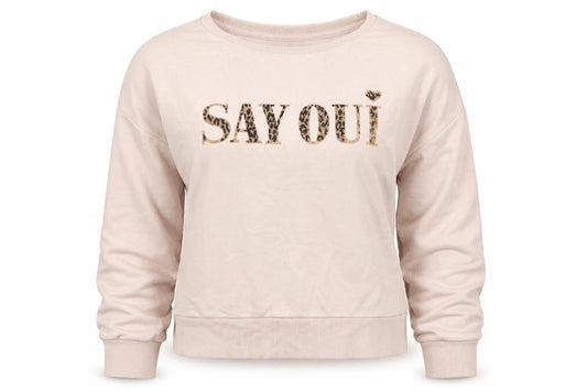 New Look Womens Pink  Cotton Pullover Sweatshirt Size 8   - SAYOUI