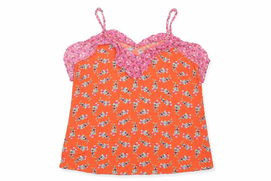 NEXT Womens Red Floral Viscose Camisole Tank Size 10 Off the Shoulder