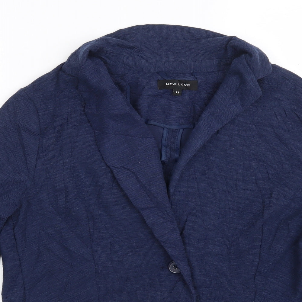 New Look Womens Blue   Jacket  Size 12  Button